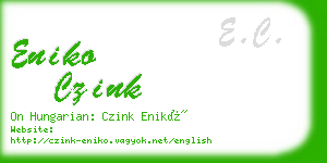 eniko czink business card